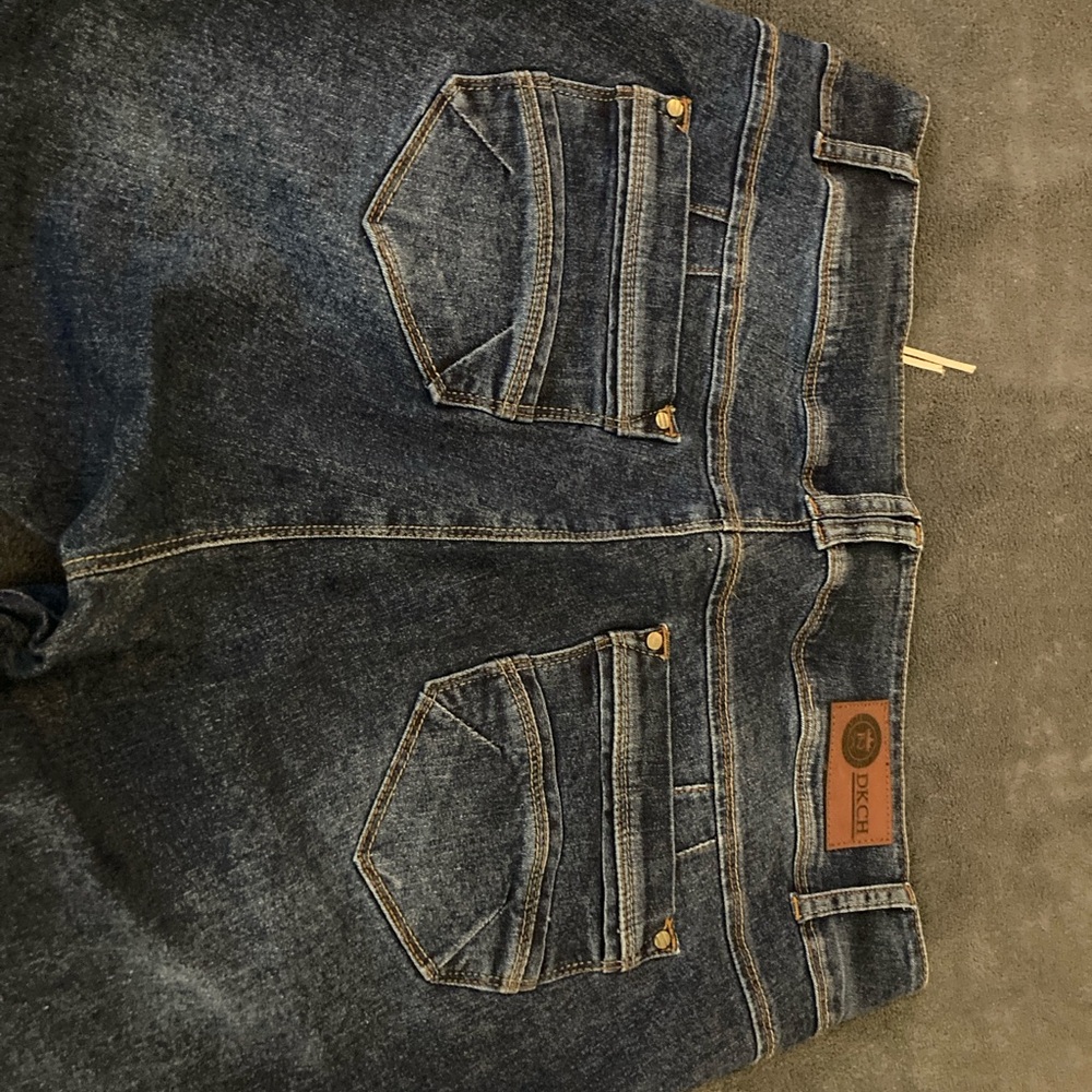 Dark Blue Denim Capri Jeans - Picture 9 of 9